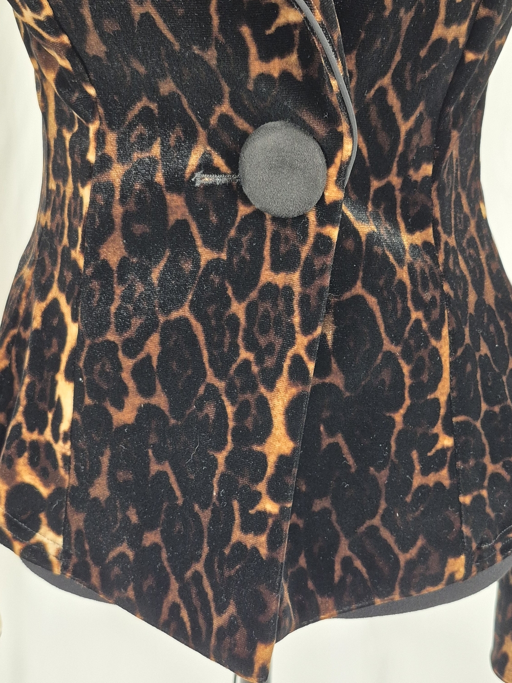 Design Today's by Song & Sung Vintage (Med) Velvet Leopard Blazer Modern Size XS - Picture 6 of 16